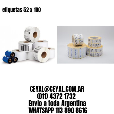 etiquetas 52 x 100