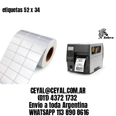 etiquetas 52 x 34