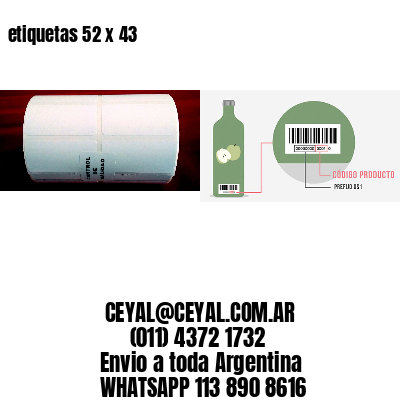 etiquetas 52 x 43