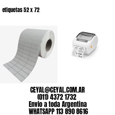 etiquetas 52 x 72