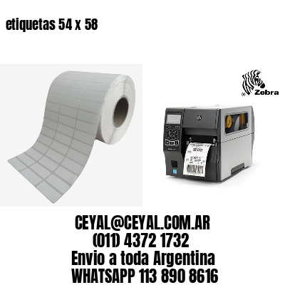 etiquetas 54 x 58
