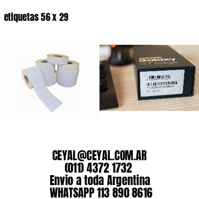 etiquetas 56 x 29
