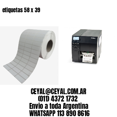etiquetas 58 x 39