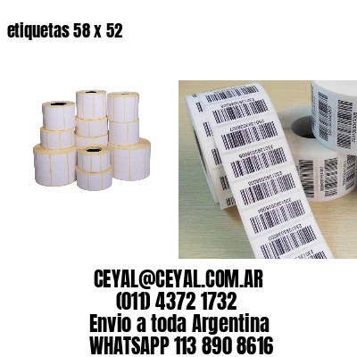 etiquetas 58 x 52