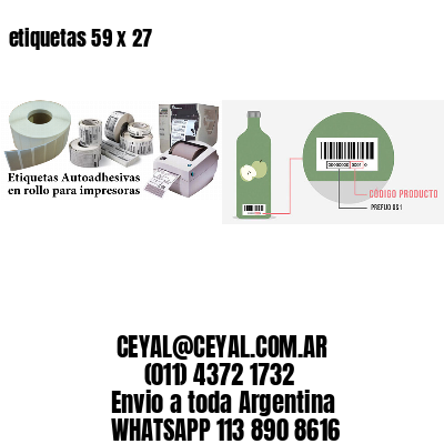 etiquetas 59 x 27