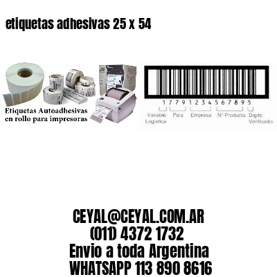 etiquetas adhesivas 25 x 54