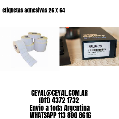 etiquetas adhesivas 26 x 64