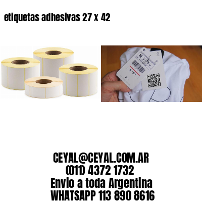 etiquetas adhesivas 27 x 42