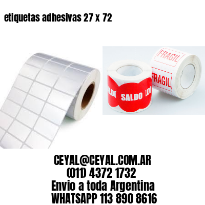 etiquetas adhesivas 27 x 72