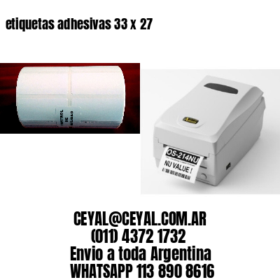 etiquetas adhesivas 33 x 27