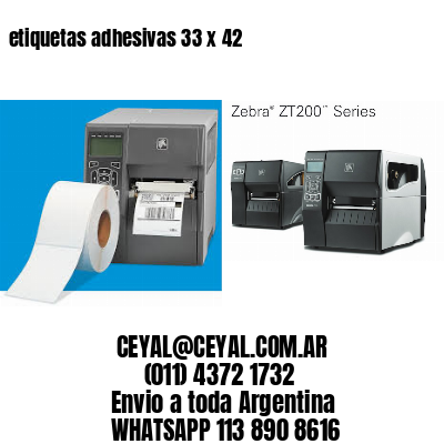 etiquetas adhesivas 33 x 42