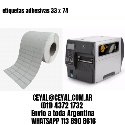 etiquetas adhesivas 33 x 74