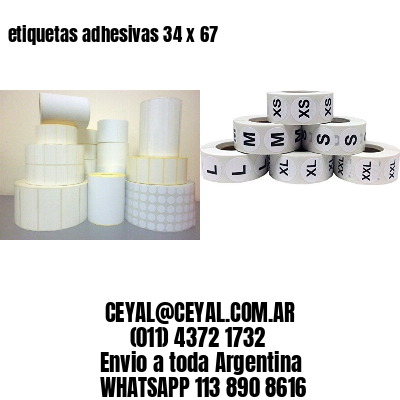 etiquetas adhesivas 34 x 67