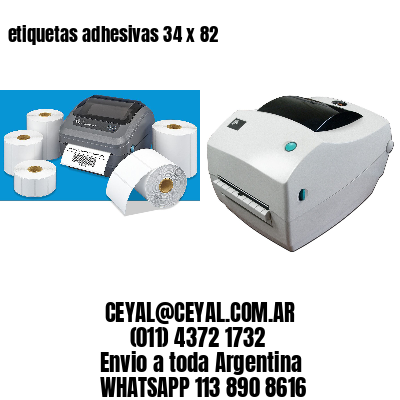 etiquetas adhesivas 34 x 82