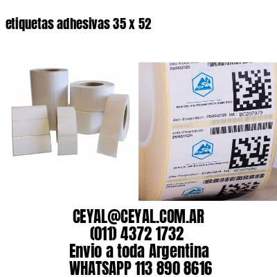 etiquetas adhesivas 35 x 52