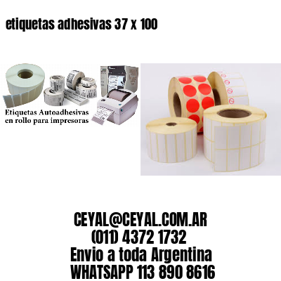 etiquetas adhesivas 37 x 100