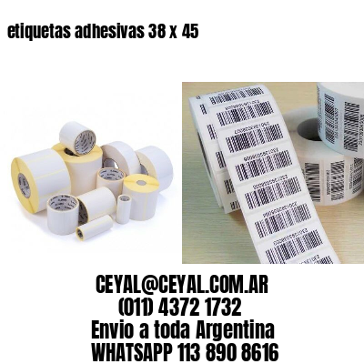 etiquetas adhesivas 38 x 45