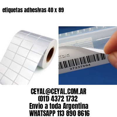etiquetas adhesivas 40 x 89