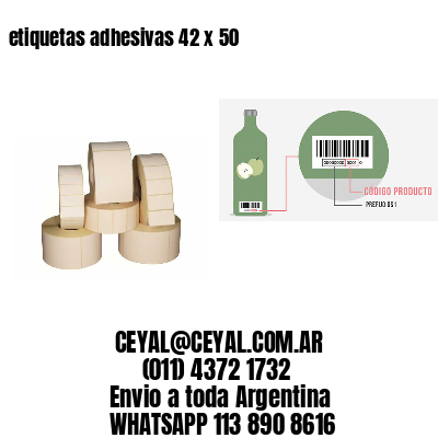 etiquetas adhesivas 42 x 50