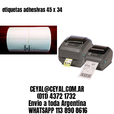 etiquetas adhesivas 45 x 34