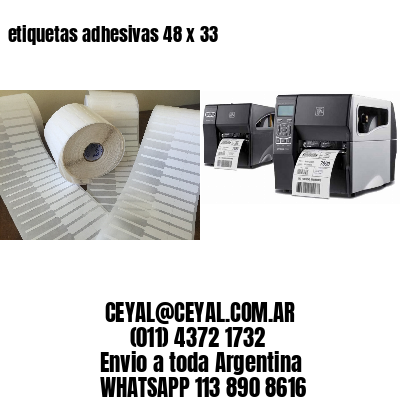 etiquetas adhesivas 48 x 33