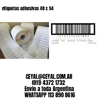 etiquetas adhesivas 48 x 54