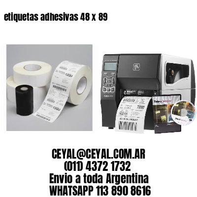etiquetas adhesivas 48 x 89