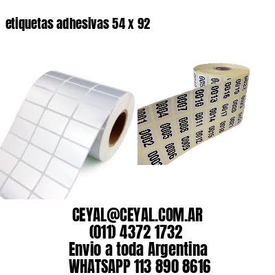 etiquetas adhesivas 54 x 92