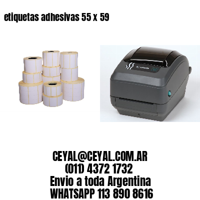 etiquetas adhesivas 55 x 59