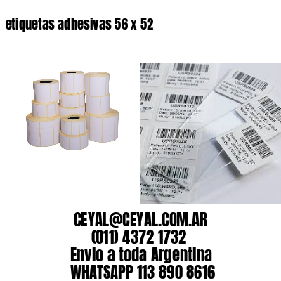 etiquetas adhesivas 56 x 52