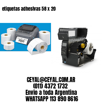 etiquetas adhesivas 58 x 20