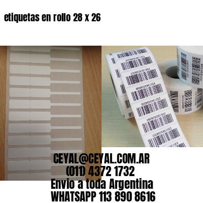etiquetas en rollo 28 x 26