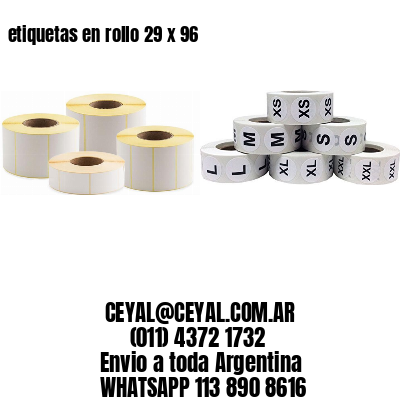etiquetas en rollo 29 x 96