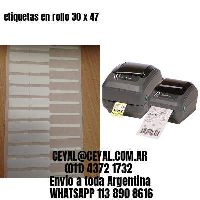 etiquetas en rollo 30 x 47