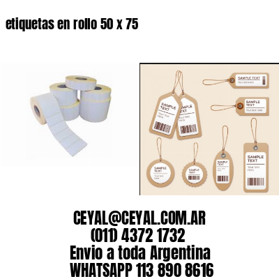 etiquetas en rollo 50 x 75