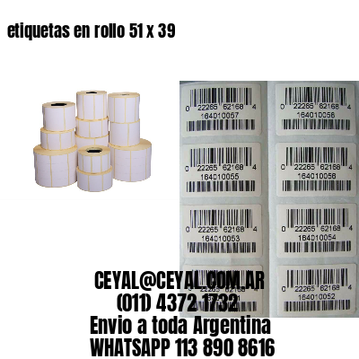 etiquetas en rollo 51 x 39
