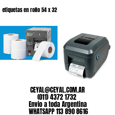etiquetas en rollo 54 x 32