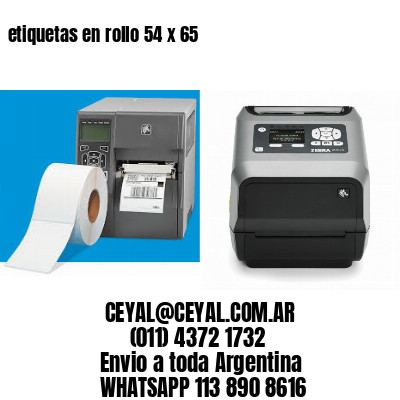 etiquetas en rollo 54 x 65