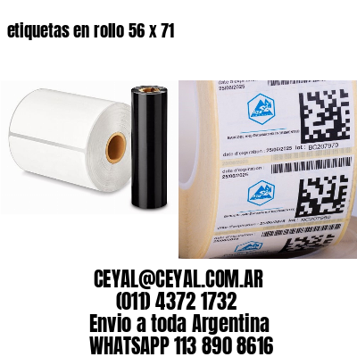 etiquetas en rollo 56 x 71