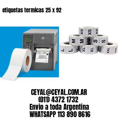 etiquetas termicas 25 x 92