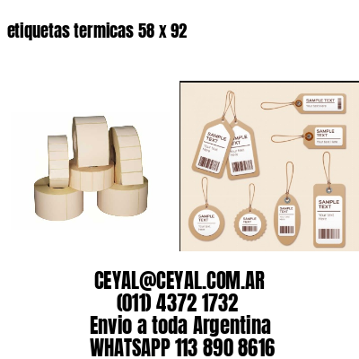 etiquetas termicas 58 x 92