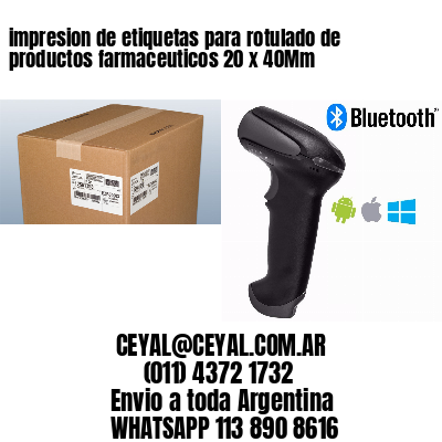 impresion de etiquetas para rotulado de productos farmaceuticos 20 x 40Mm