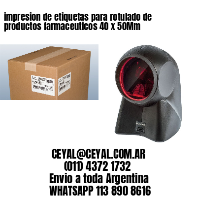 impresion de etiquetas para rotulado de productos farmaceuticos 40 x 50Mm