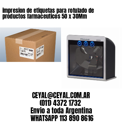 impresion de etiquetas para rotulado de productos farmaceuticos 50 x 30Mm