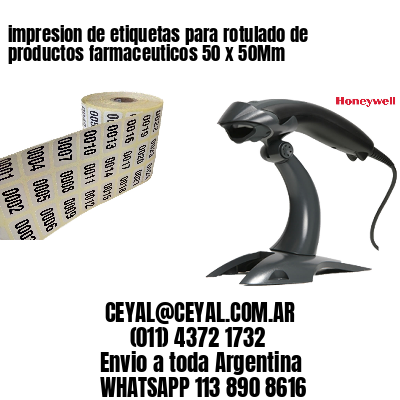 impresion de etiquetas para rotulado de productos farmaceuticos 50 x 50Mm