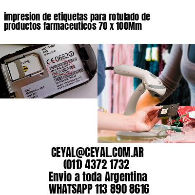 impresion de etiquetas para rotulado de productos farmaceuticos 70 x 100Mm