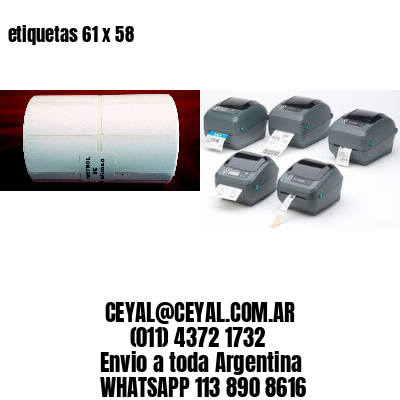 etiquetas 61 x 58