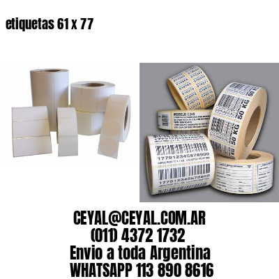 etiquetas 61 x 77