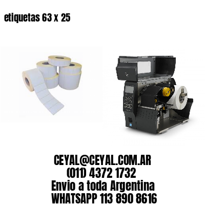 etiquetas 63 x 25