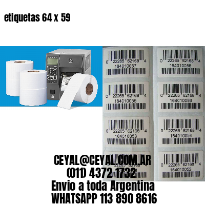 etiquetas 64 x 59